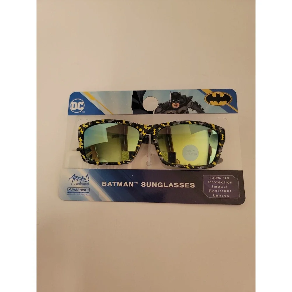 Batman Kids Sunglasses 100% UV Protection  Black and Yellow
